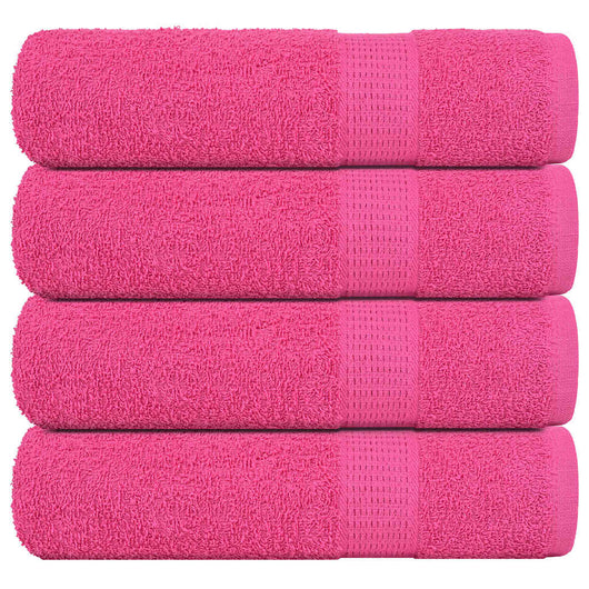 Asciugamani 4 pz Rosa 50x100 cm 360 g/m² 100% Cotone 137047