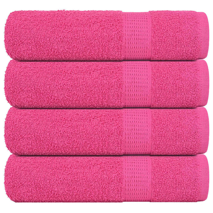 Asciugamani 4 pz Rosa 50x100 cm 360 g/m² 100% Cotone 137047