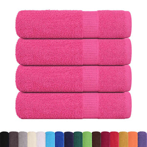 Asciugamani 4 pz Rosa 50x100 cm 360 g/m² 100% Cotone 137047