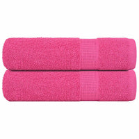 Asciugamani Doccia 2 pz Rosa 70x140 cm 360 g/m² 100% Cotone 137049