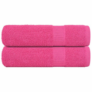 Asciugamani Doccia 2 pz Rosa 70x140 cm 360 g/m² 100% Cotone 137049