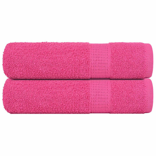 Asciugamani Doccia 2 pz Rosa 70x140 cm 360 g/m² 100% Cotone 137049