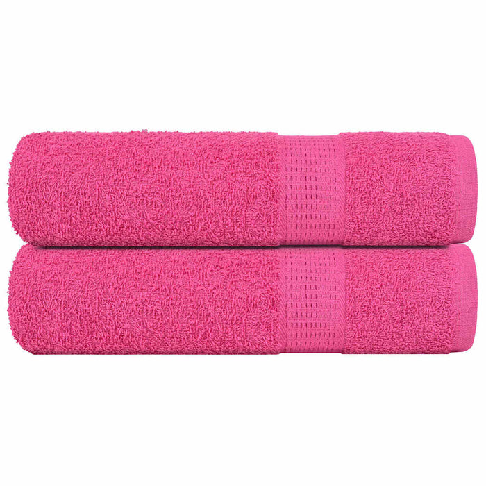 Asciugamani Doccia 2 pz Rosa 70x140 cm 360 g/m² 100% Cotone 137049