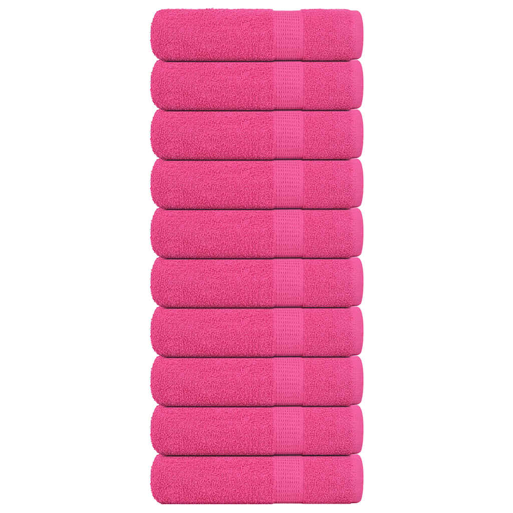 Asciugamani Doccia 10 pz Rosa 70x140 cm 360 g/m² 100% Cotone 137051