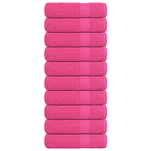 Asciugamani Doccia 10 pz Rosa 70x140 cm 360 g/m² 100% Cotone 137051