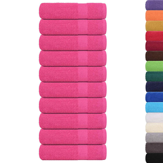 Asciugamani Doccia 10 pz Rosa 70x140 cm 360 g/m² 100% Cotone 137051