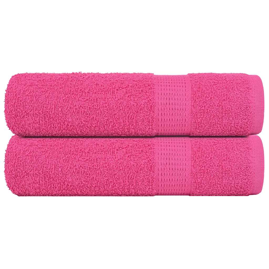 Asciugamani da Bagno 2 pz Rosa 100x150 cm 360 g/m² 100% Cotone 137052