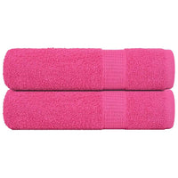 Asciugamani da Bagno 2 pz Rosa 100x150 cm 360 g/m² 100% Cotone 137052