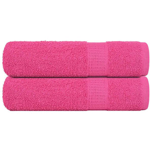 Asciugamani da Bagno 2 pz Rosa 100x150 cm 360 g/m² 100% Cotone 137052