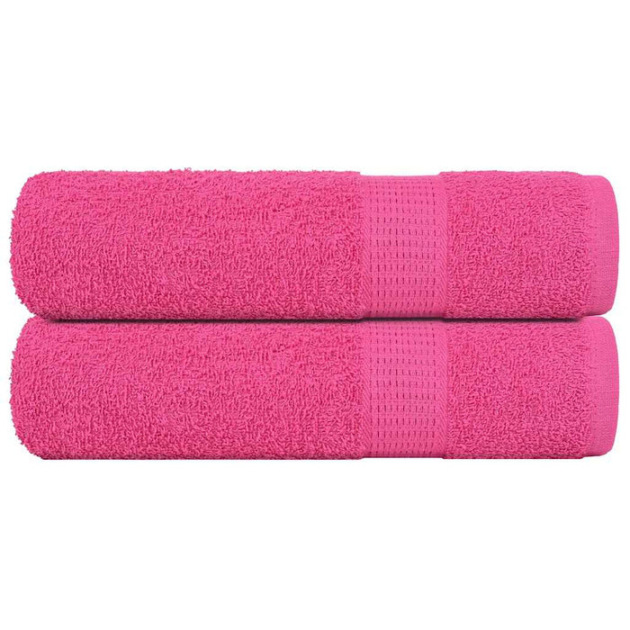 Asciugamani da Bagno 2 pz Rosa 100x150 cm 360 g/m² 100% Cotone 137052