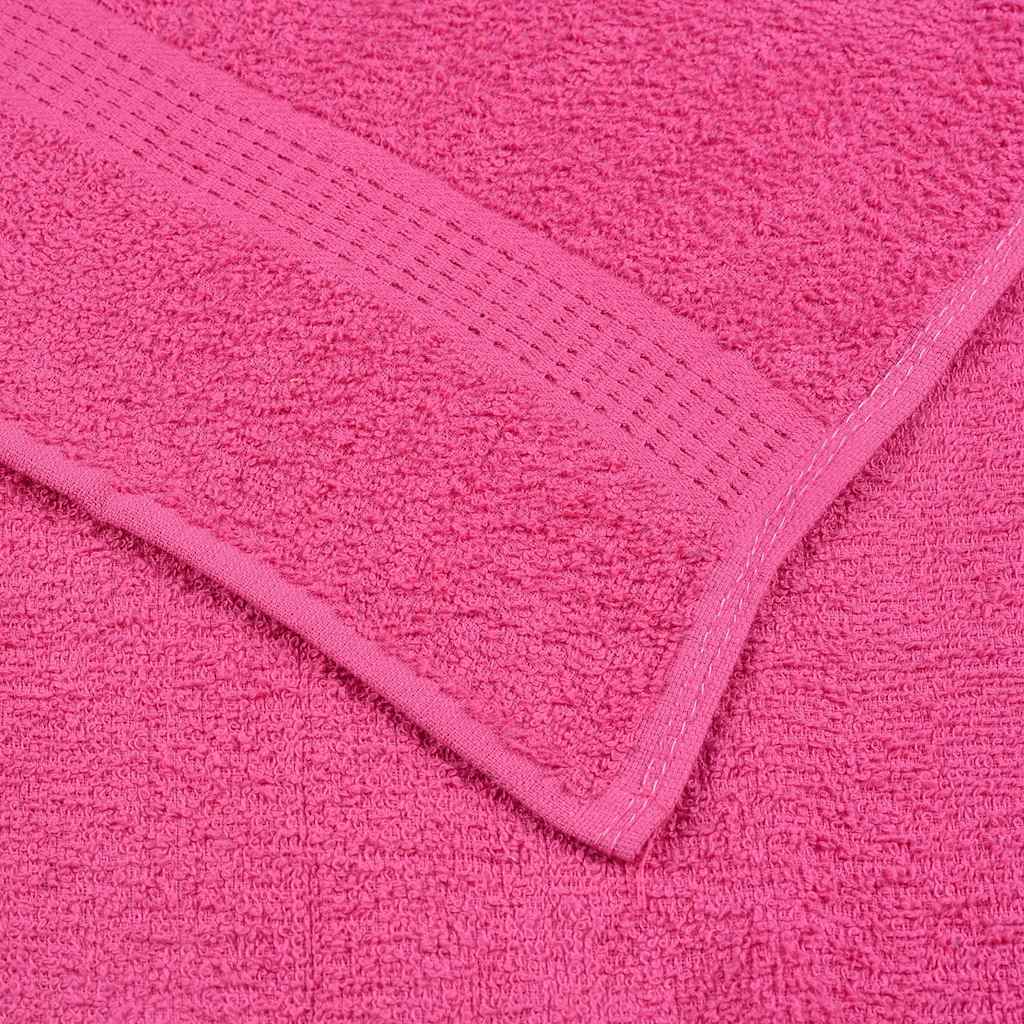 Asciugamani da Bagno 10 pz Rosa 100x150 cm 360 g/m² 100% Cotone 137054