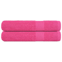 Asciugamani 2 pz Rosa 100x200 cm 360 g/m² 100% Cotone 137058