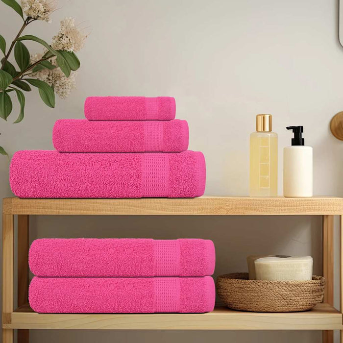 Asciugamani 2 pz Rosa 100x200 cm 360 g/m² 100% Cotone 137058