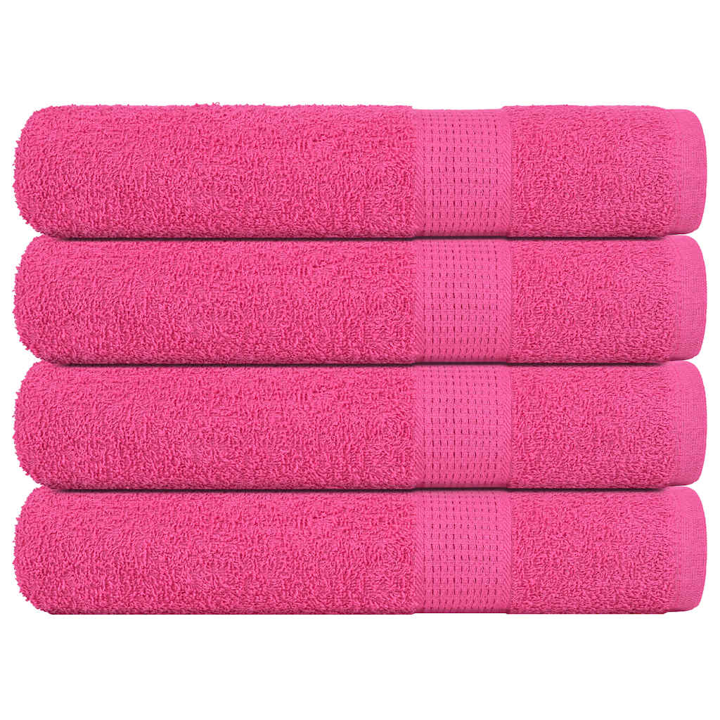 Asciugamani 4 pz Rosa 100x200 cm 360 g/m² 100% Cotone 137059