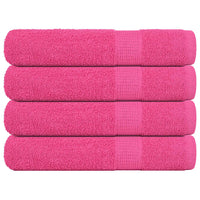 Asciugamani 4 pz Rosa 100x200 cm 360 g/m² 100% Cotone 137059