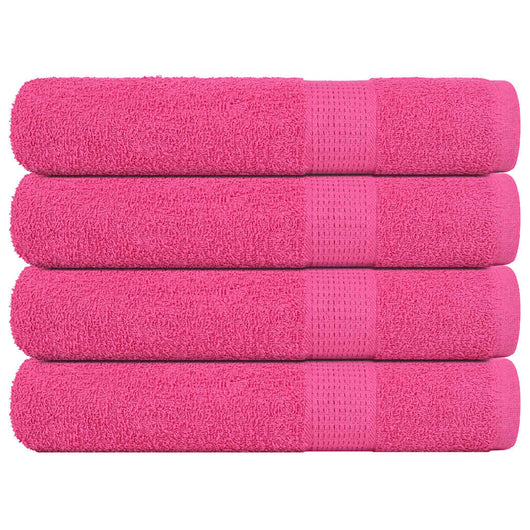 Asciugamani 4 pz Rosa 100x200 cm 360 g/m² 100% Cotone 137059