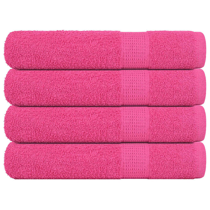 Asciugamani 4 pz Rosa 100x200 cm 360 g/m² 100% Cotone 137059