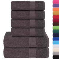 Set Asciugamani 6 pz Antracite 360 gsm 100% Cotone 137079