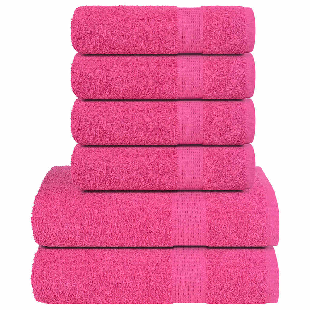 Set Asciugamani 12 pz Rosa 360 gsm 100% Cotone 137094