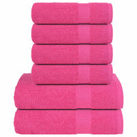 Set Asciugamani 12 pz Rosa 360 gsm 100% Cotone 137094