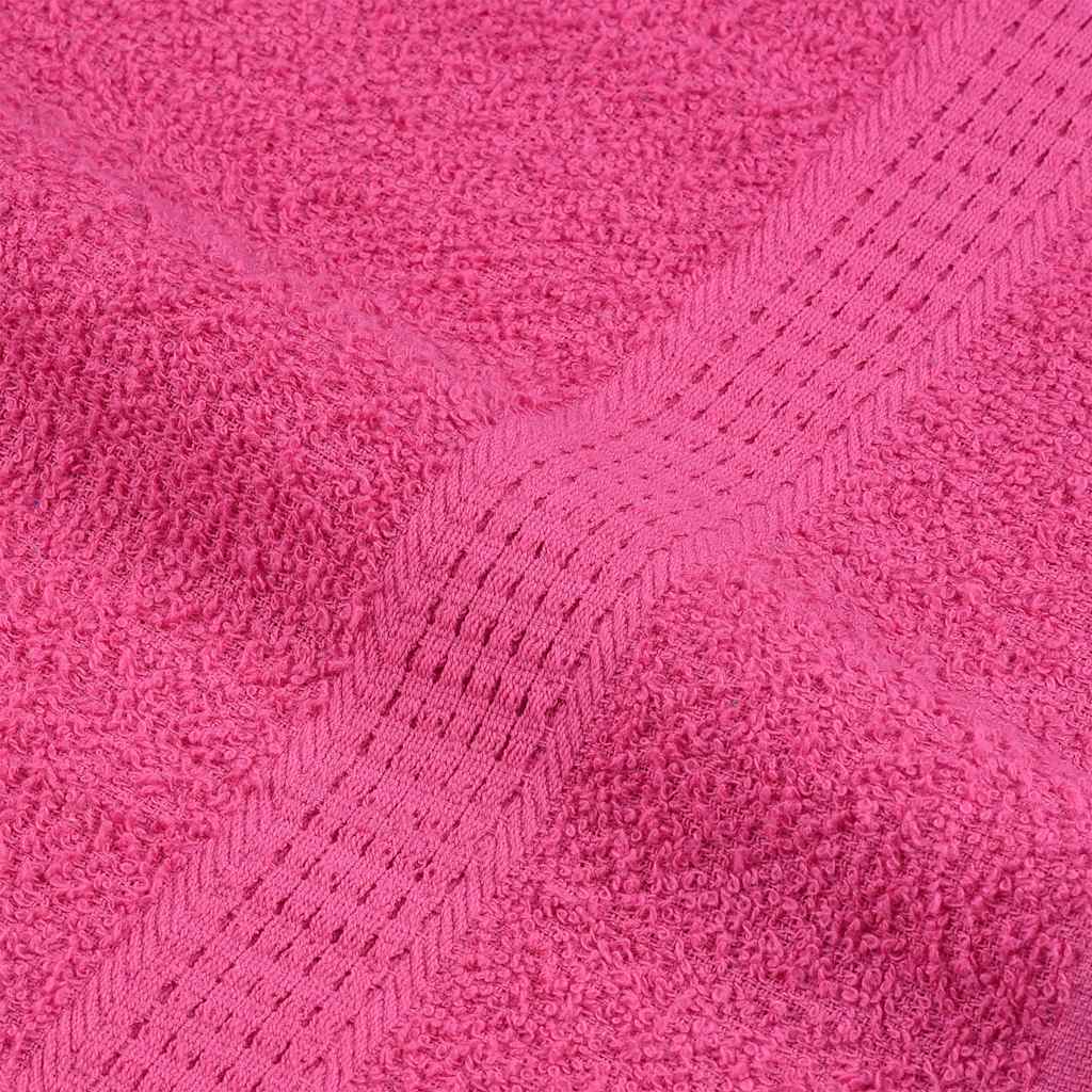 Set Asciugamani 12 pz Rosa 360 gsm 100% Cotone 137094