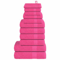 Set Asciugamani 12 pz Rosa 360 gsm 100% Cotone 137111