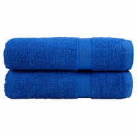 Asciugamani da Bagno 2 pz Blu 100x150 cm 600gsm 100% Cotone 137191