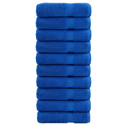 Asciugamani da Bagno 10 pz Blu 100x150cm 600gsm 100% Cotone 137193