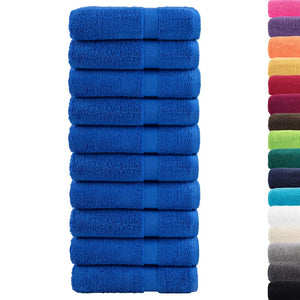 Asciugamani da Bagno 10 pz Blu 100x150cm 600gsm 100% Cotone 137193