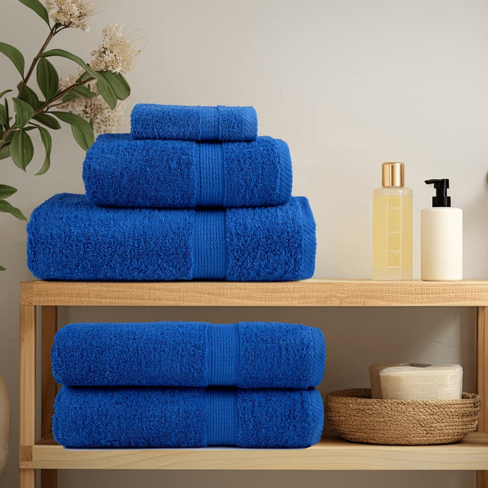 Asciugamani da Bagno 10 pz Blu 100x150cm 600gsm 100% Cotone 137193