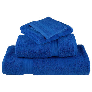 Asciugamani per Sauna 10 pz Blu 80x200cm 600gsm 100% Cotone 137196