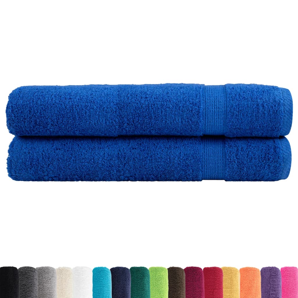 Asciugamani Premium 2 pz Blu 100x200cm 600gsm 100% Cotone 137197