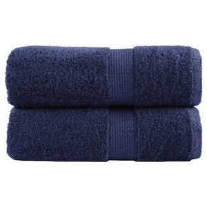 Salviette Premium 2 pz Blu Navy 30x30 cm 600gsm 100% Cotone 137251