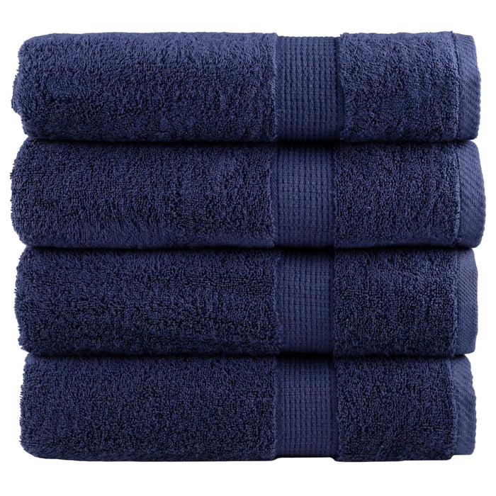 Asciugamani per Sauna 2pz Blu Navy 50x100 cm 600gsm 100% Cotone 137258