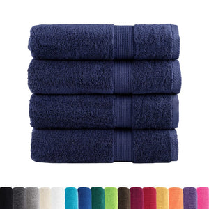 Asciugamani per Sauna 2pz Blu Navy 50x100 cm 600gsm 100% Cotone 137258