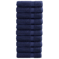 Asciugamani Doccia 10 pz Blu Navy 70x140 cm 600gsm 100% Cotone 137262