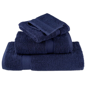 Asciugamani da Bagno 4 pz Blu Navy 100x150cm 600gsm 100% Cotone 137264