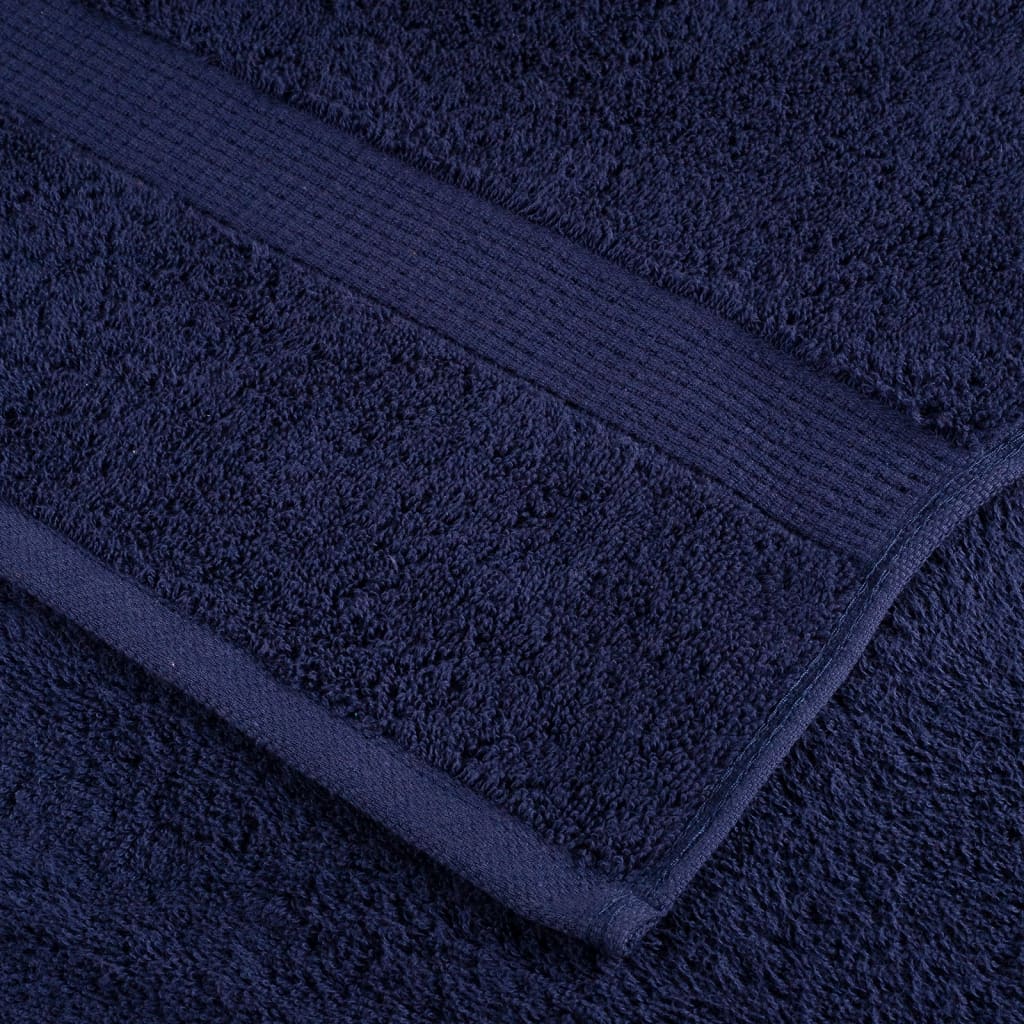 Asciugamani da Bagno 4 pz Blu Navy 100x150cm 600gsm 100% Cotone 137264