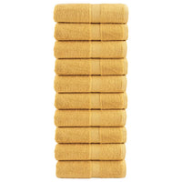 Asciugamani Ospiti 10 pz Oro 30x50 cm 600gsm 100% Cotone 137280