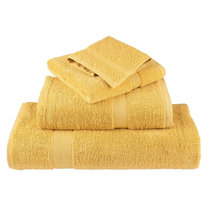 Asciugamani per Sauna 10 pz Oro 50x100 cm 600gsm 100% Cotone 137283