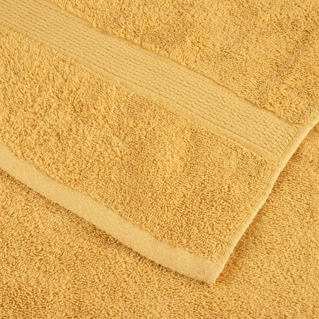 Asciugamani da Doccia 4 pz Oro 70x140 cm 600gsm 100% Cotone 137285