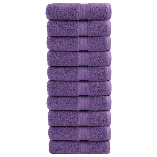 Salviette Premium 10 pz Viola 30x30 cm 600 g/m² 100% Cotone 137349