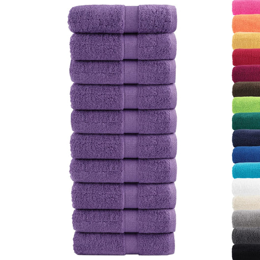 Salviette Premium 10 pz Viola 30x30 cm 600 g/m² 100% Cotone 137349