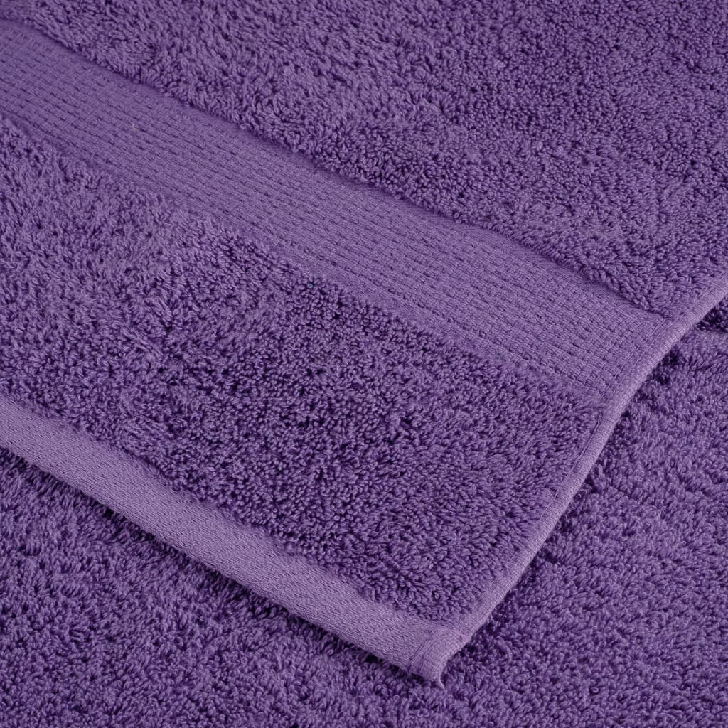 Asciugamani Premium 2 pz Viola 100x200 cm 600 g/m² 100% Cotone 137365