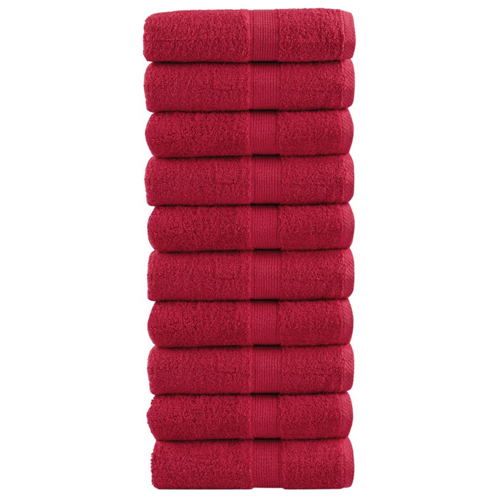 Salviette Premium 10 pz Rosse 30x30 cm 600 g/m² 100% Cotone 137397