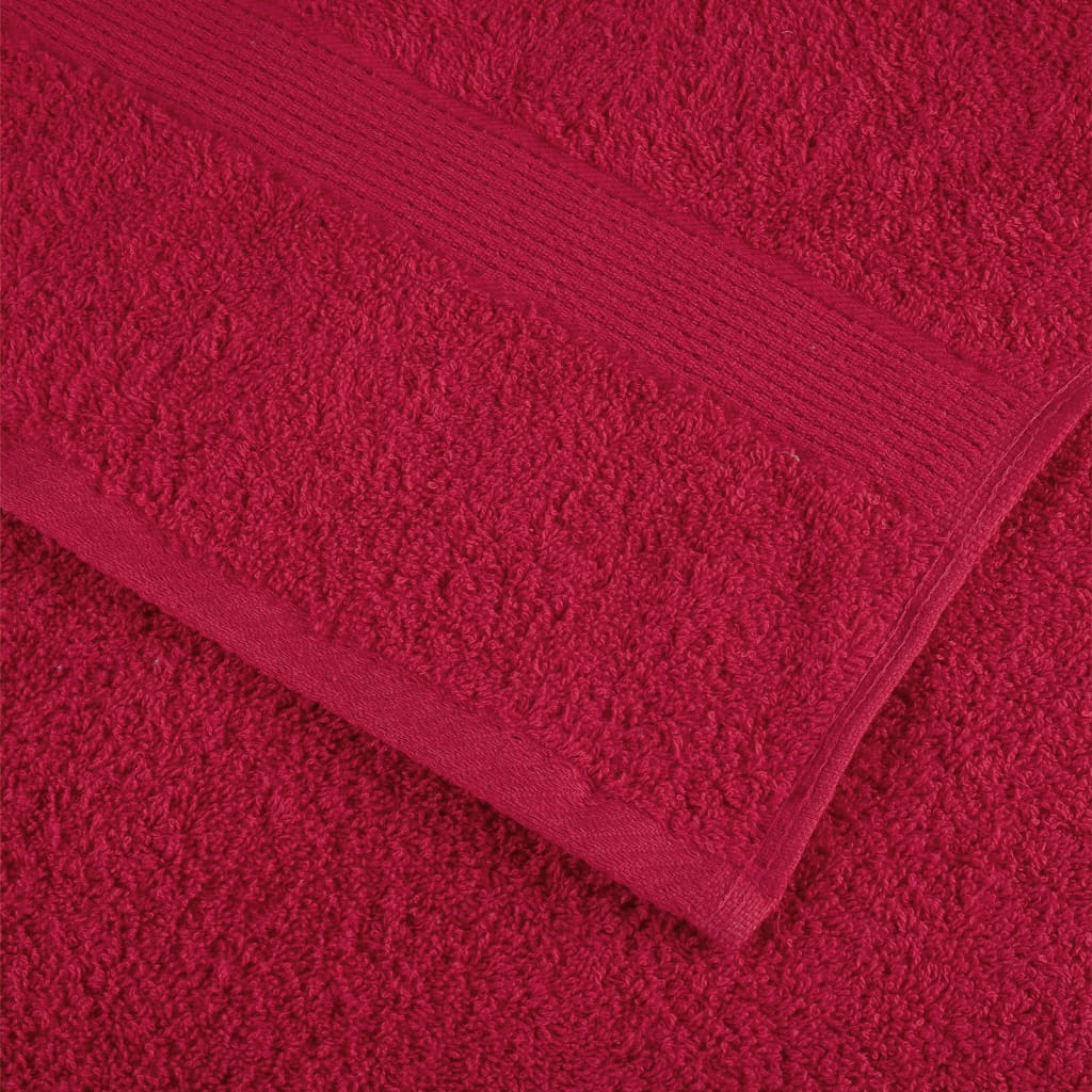 Salviette Premium 10 pz Rosse 30x30 cm 600 g/m² 100% Cotone 137397