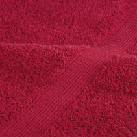 Asciugamani Premium 2 pz Rossi 50x100 cm 600 g/m² 100% Cotone 137401