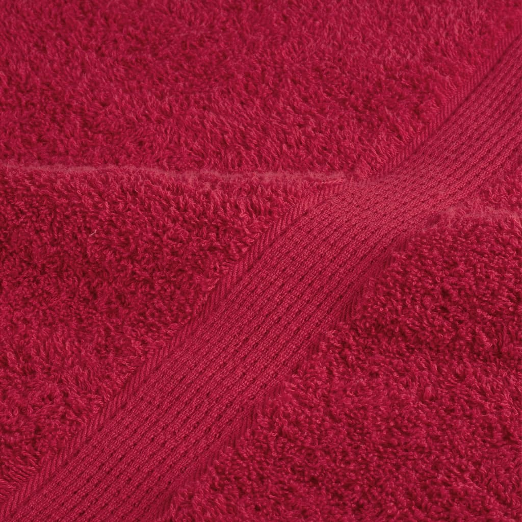 Asciugamani Premium 10 pz Rosso 100x200 cm 600 g/m² 100% Cotone 137415