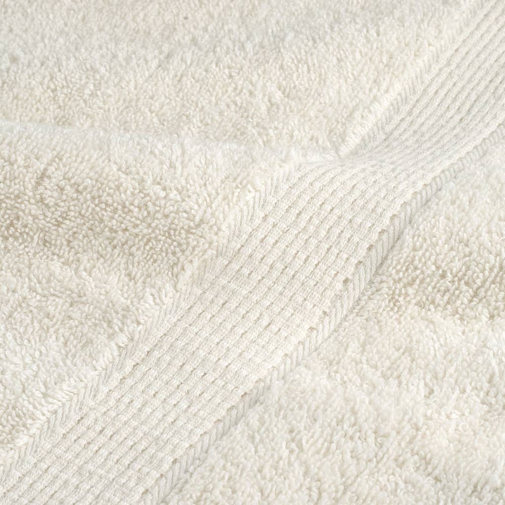 Asciugamani Premium 4 pz Crema 50x100 cm 600 g/m² 100% Cotone 137474