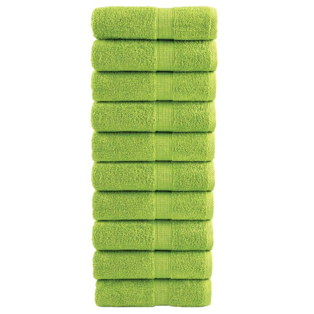 Salviette Premium 10 pz Verde Mela 30x30cm 600 g/m² 100% Cotone 137493